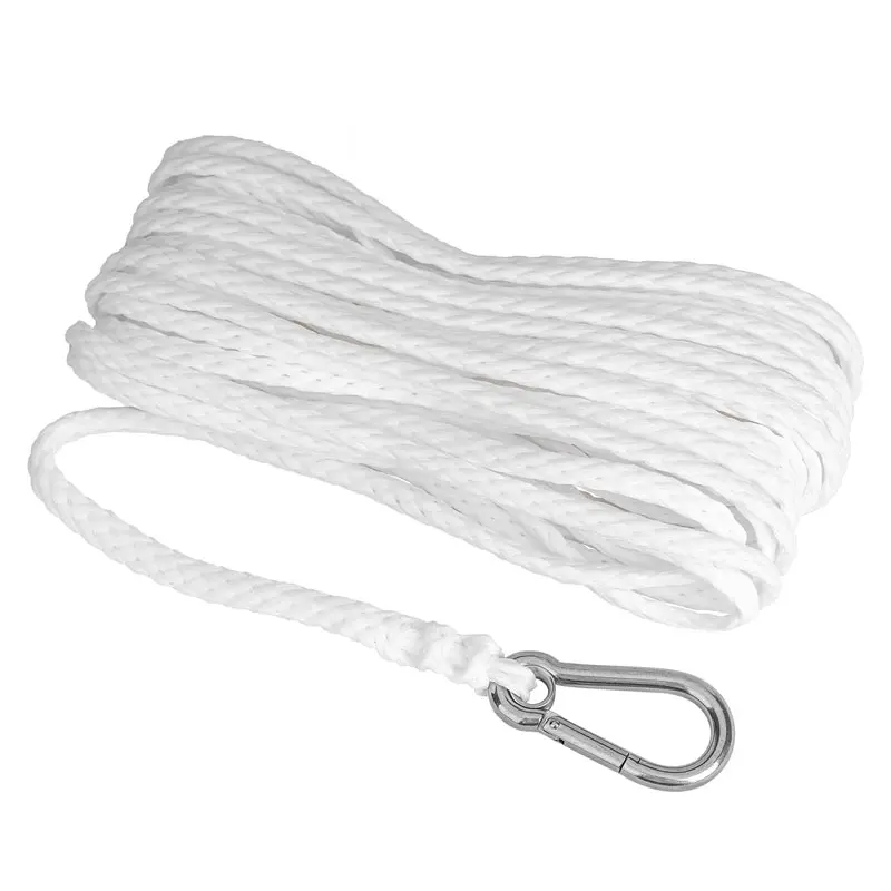 Hollow braided anchor rope