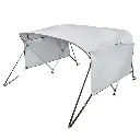 3 Bow Bimini Tops - ◉22MM-Kit-Aluminum & Support Poles & Side Curtains