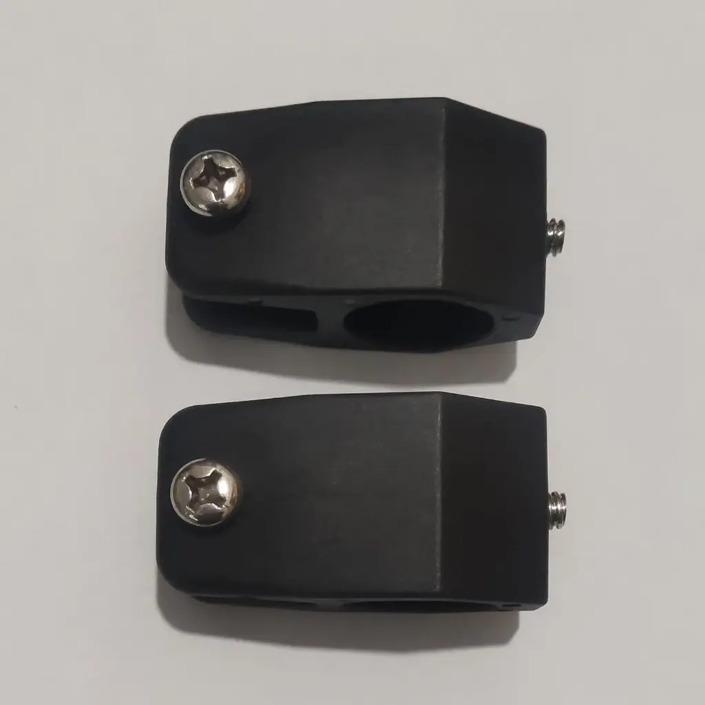 2Pcs Boat Black Nylon Bimini Top Hardware Jaw Slide 7/8" 22mm of Tubing