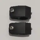 2Pcs Boat Black Nylon Bimini Top Hardware Jaw Slide 7/8" 22mm of Tubing