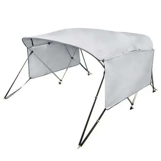 3 Bow Bimini Tops - ◉22MM-Kit-Aluminum & Support Poles & Side Curtains