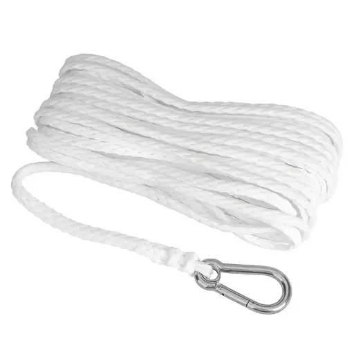 Hollow braided anchor rope
